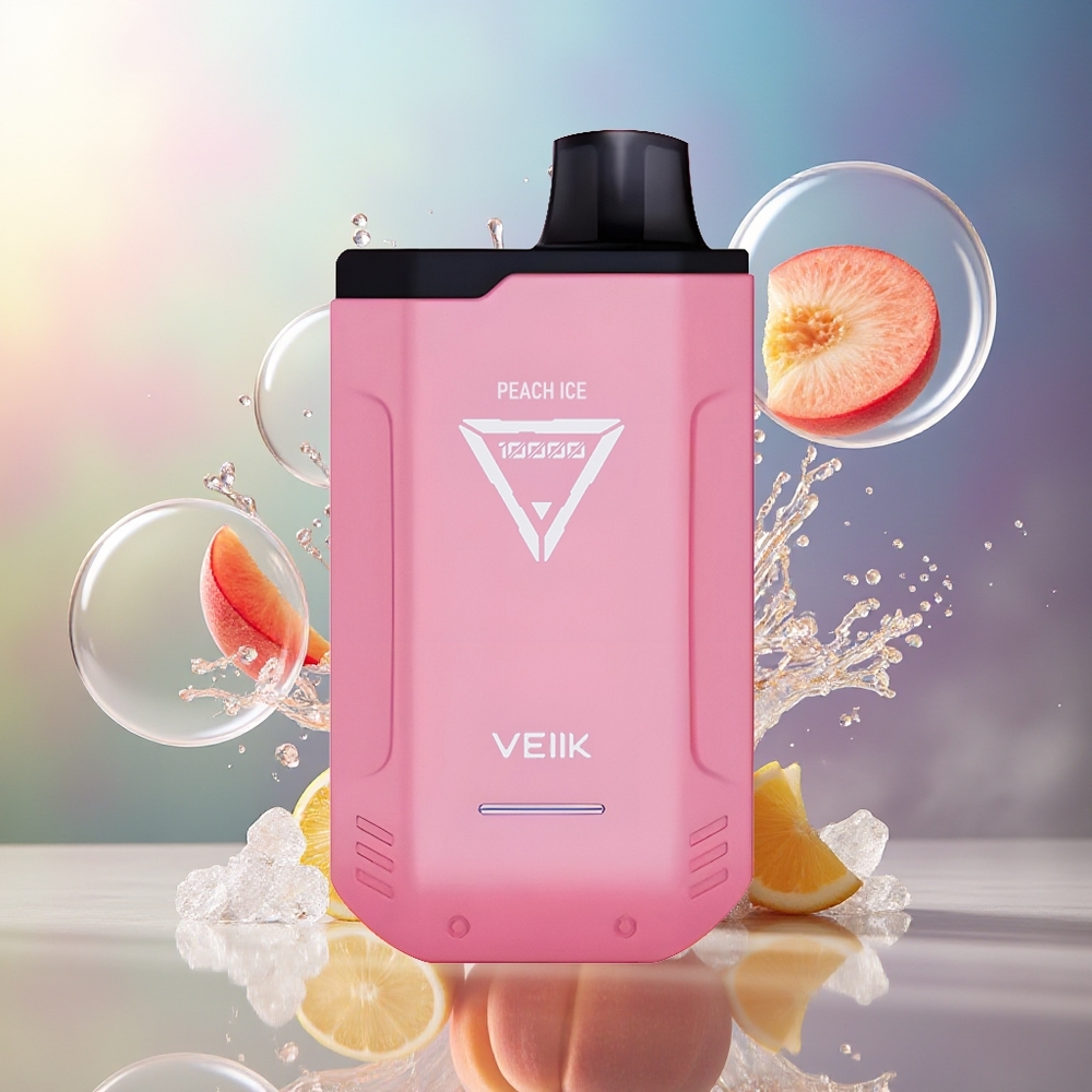 VEIIK X SPACE 10000 Puffs Engros Danmark Bælgis 1.1ohm Engangsdamp Ferskenis