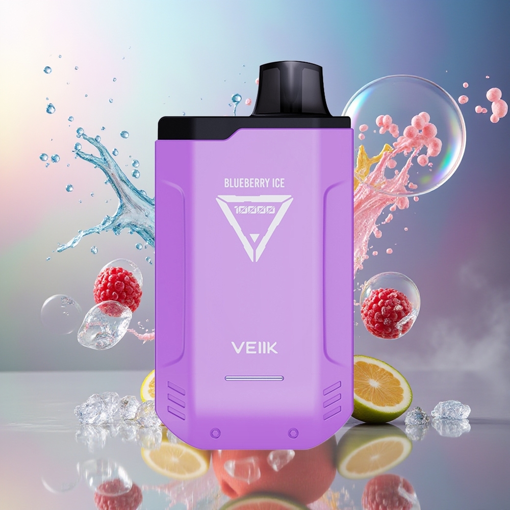 VEIIK X SPACE 10000 Puffs Engros Danmark Engangsdamp Blåbær Is med USB-C