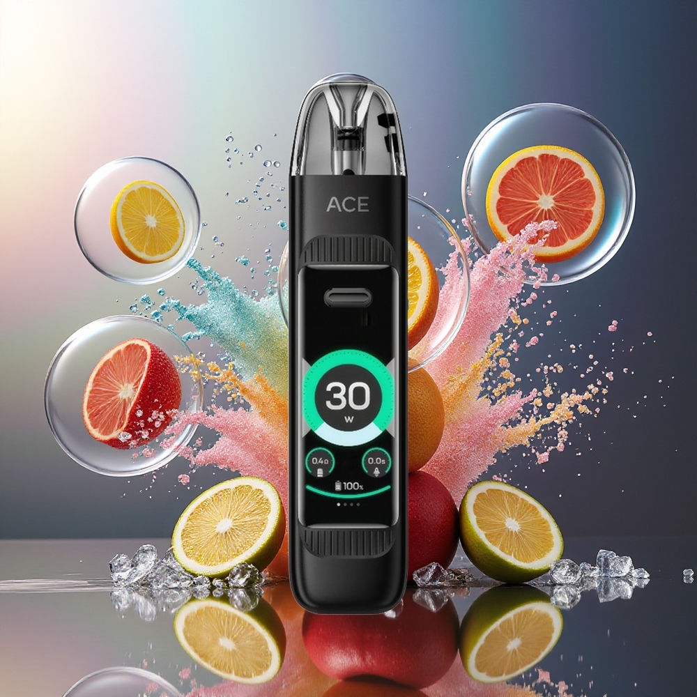 VOZOL ACE MAX engangs vape 2mL Engros Danmark Carbonfiber Sort