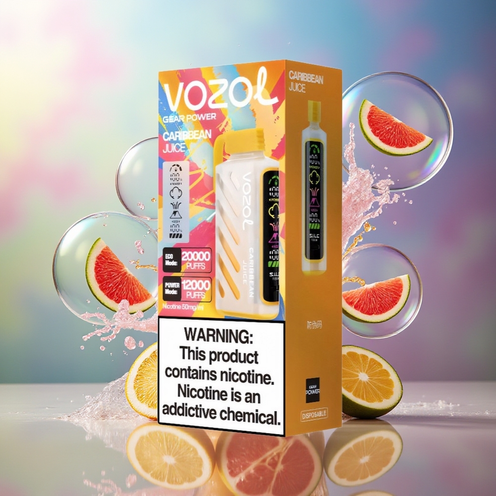 VOZOL Gear Power 20000 Puffs Engros Danmark Dual Mesh Coil Caribisk Saft