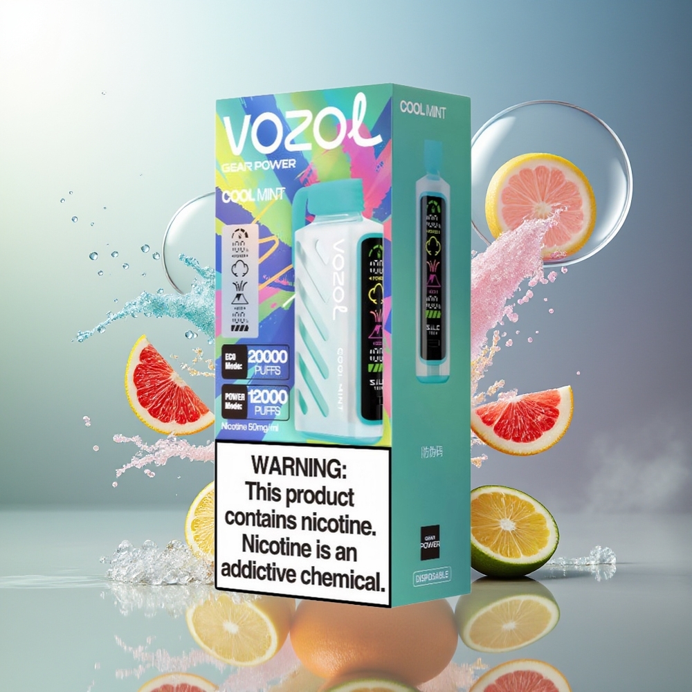 VOZOL Gear Power 20000 Puffs Engros Danmark Dual Mesh Coil Kølig Mynte