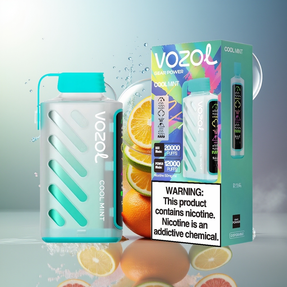 VOZOL Gear Power 20000 Puffs Engros Danmark Dual Mesh Coil Kølig Mynte
