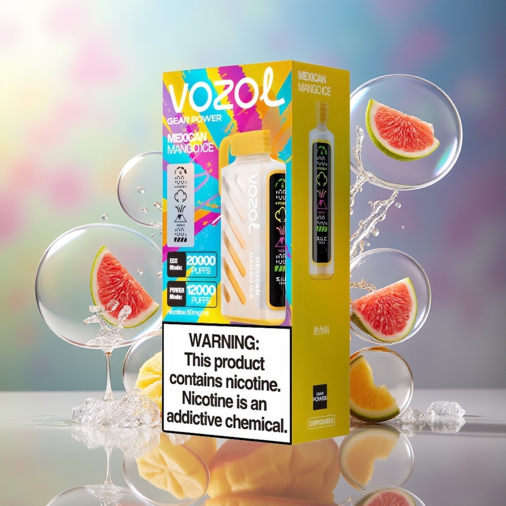 VOZOL Gear Power 20000 Puffs Engros Danmark Dual Mesh Coil Mexicansk Mango Is