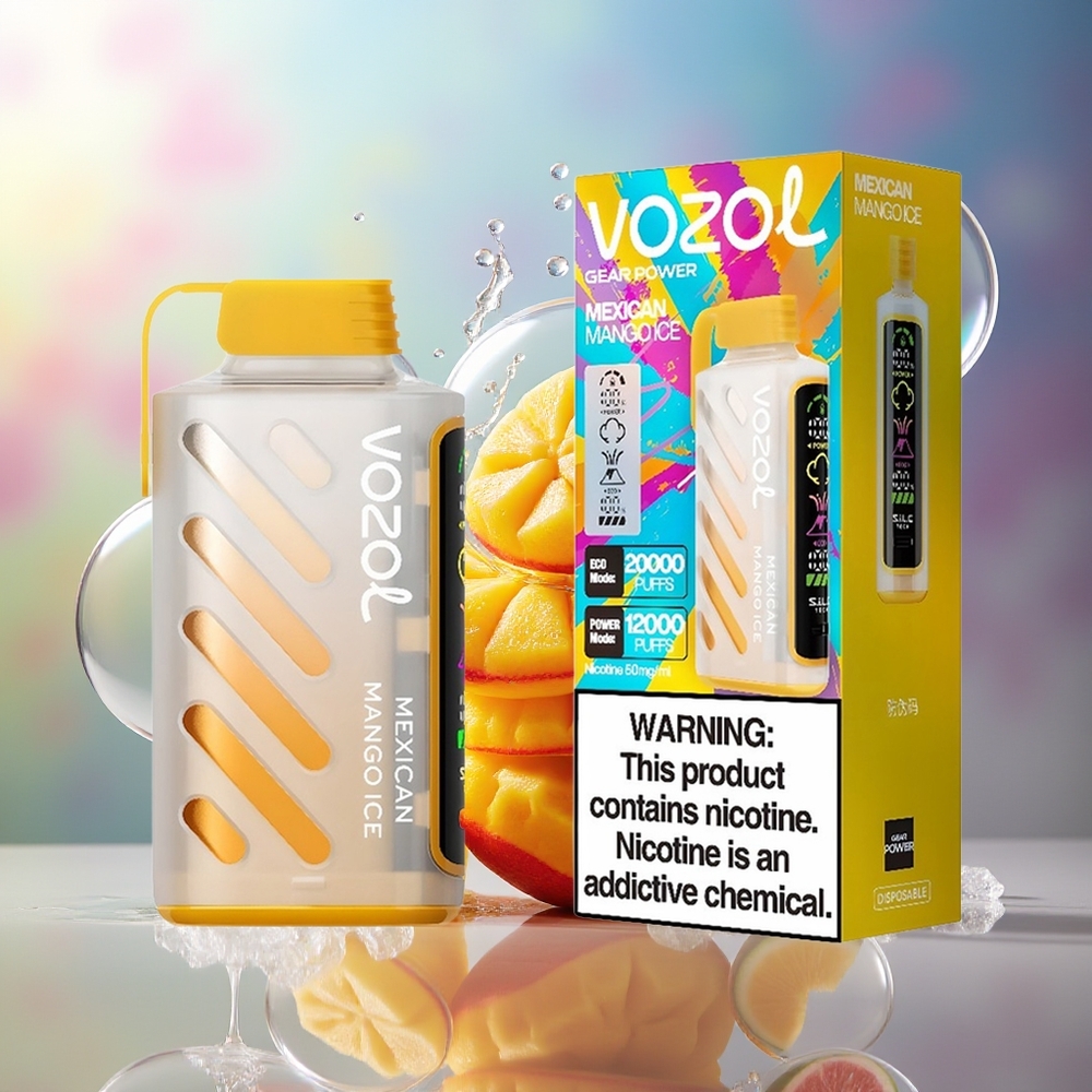 VOZOL Gear Power 20000 Puffs Engros Danmark Dual Mesh Coil Mexicansk Mango Is