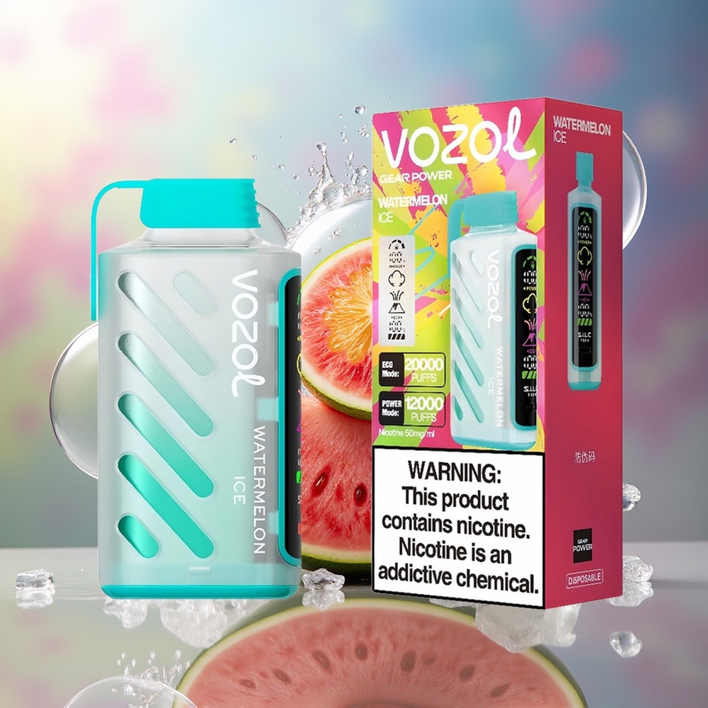 VOZOL Gear Power 20000 Puffs Vandmelon Is Dual Mesh Coil Engros Danmark