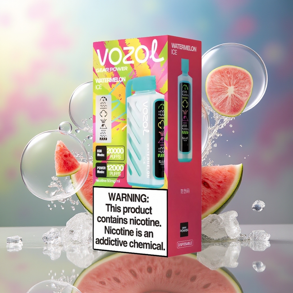 VOZOL Gear Power 20000 Puffs Vandmelon Is Dual Mesh Coil Engros Danmark