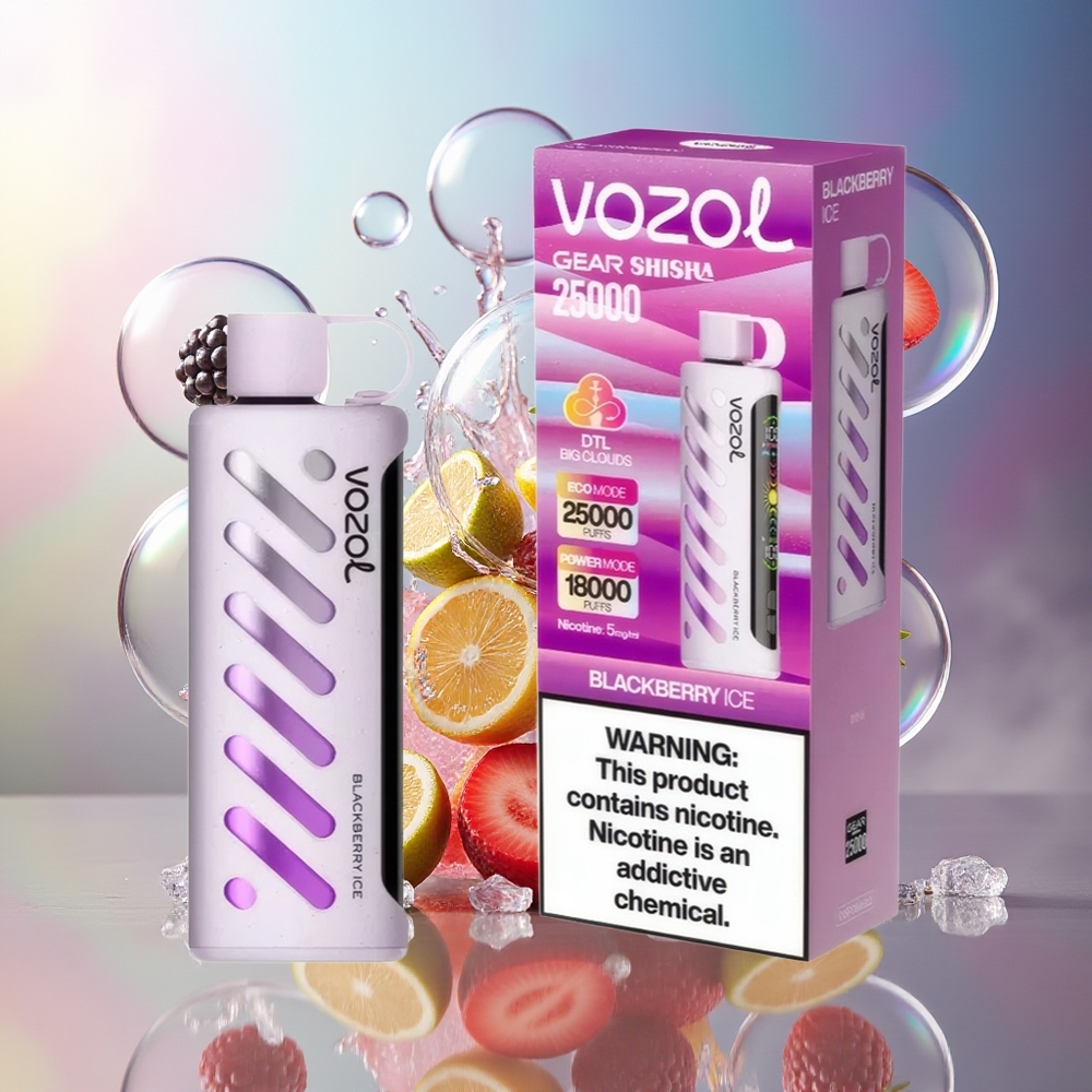 VOZOL Gear Shisha 25000 Puffs 1000mAh Engros Danmark Blackberry Is