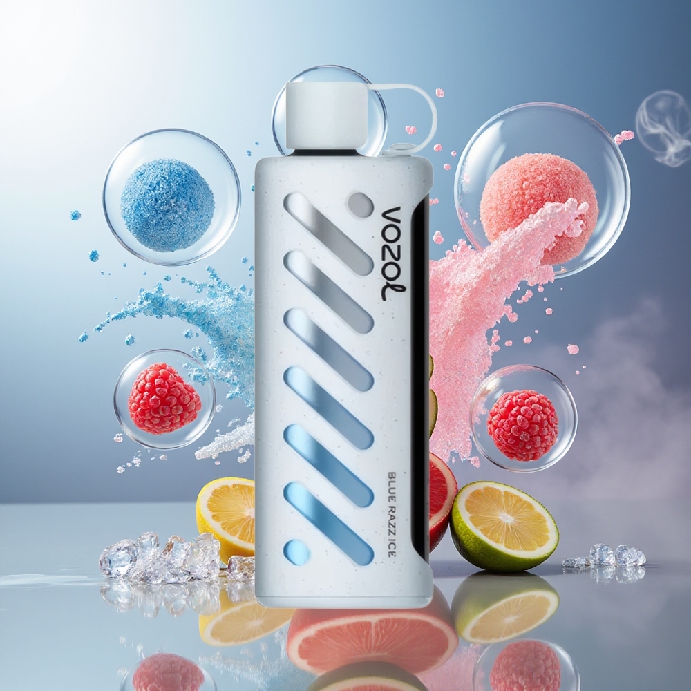 VOZOL Gear Shisha 25000 Puffs Dual Mesh Blå Hindbær Is Engros Danmark