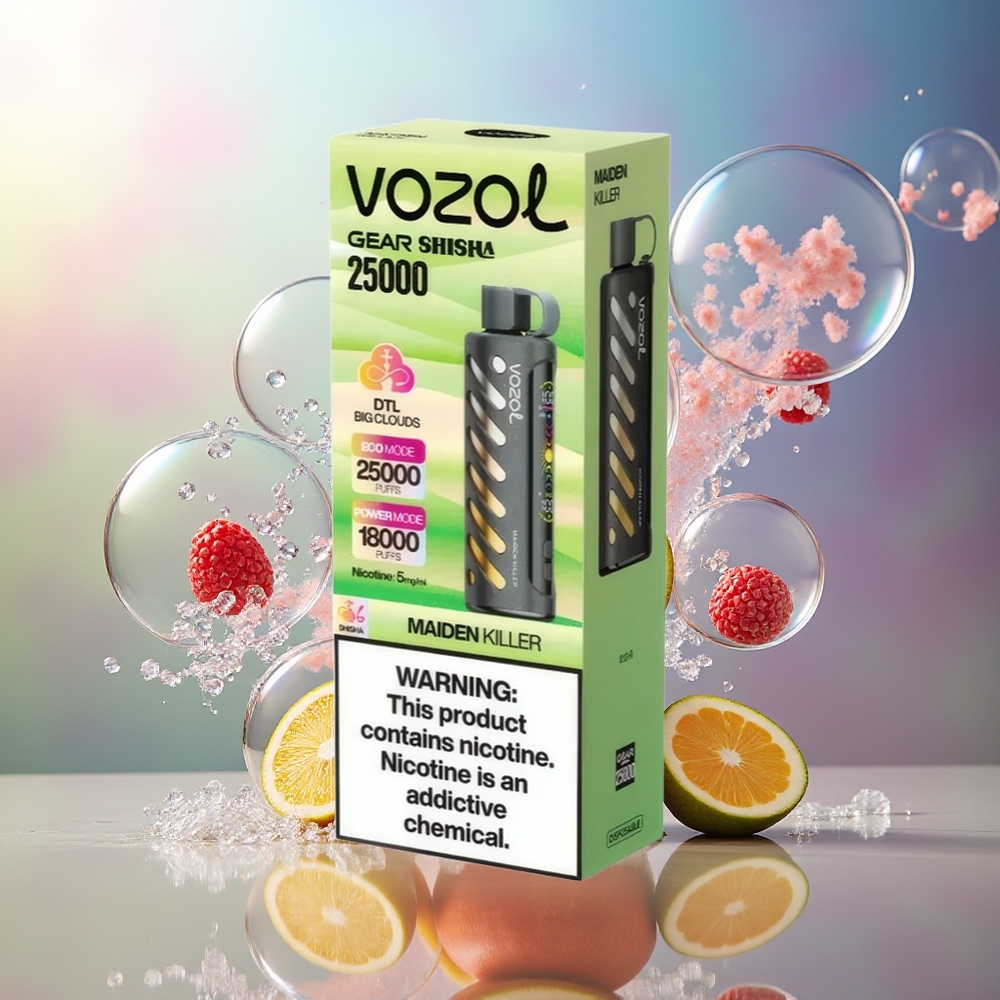 VOZOL Gear Shisha 25000 Puffs Dual Mesh Engros Danmark Maiden Killer