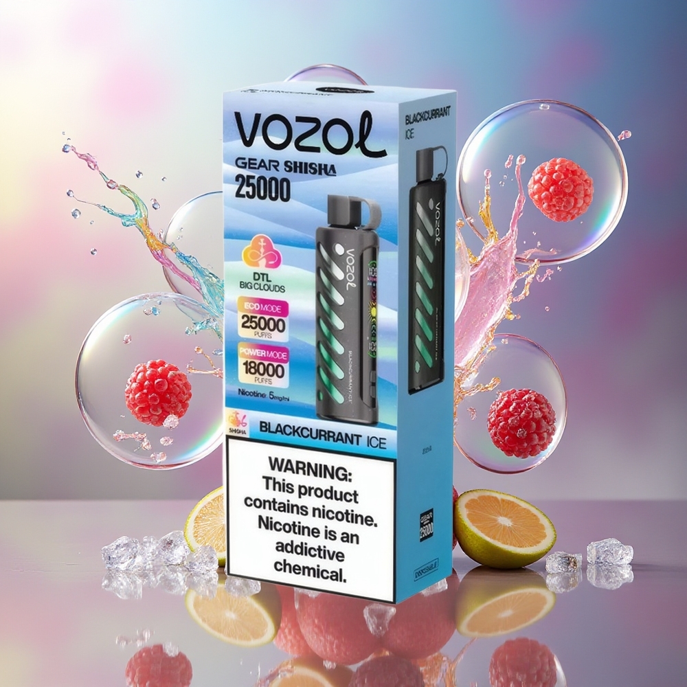 VOZOL Gear Shisha 25000 Puffs Dual Mesh Engros Danmark Solbær Is