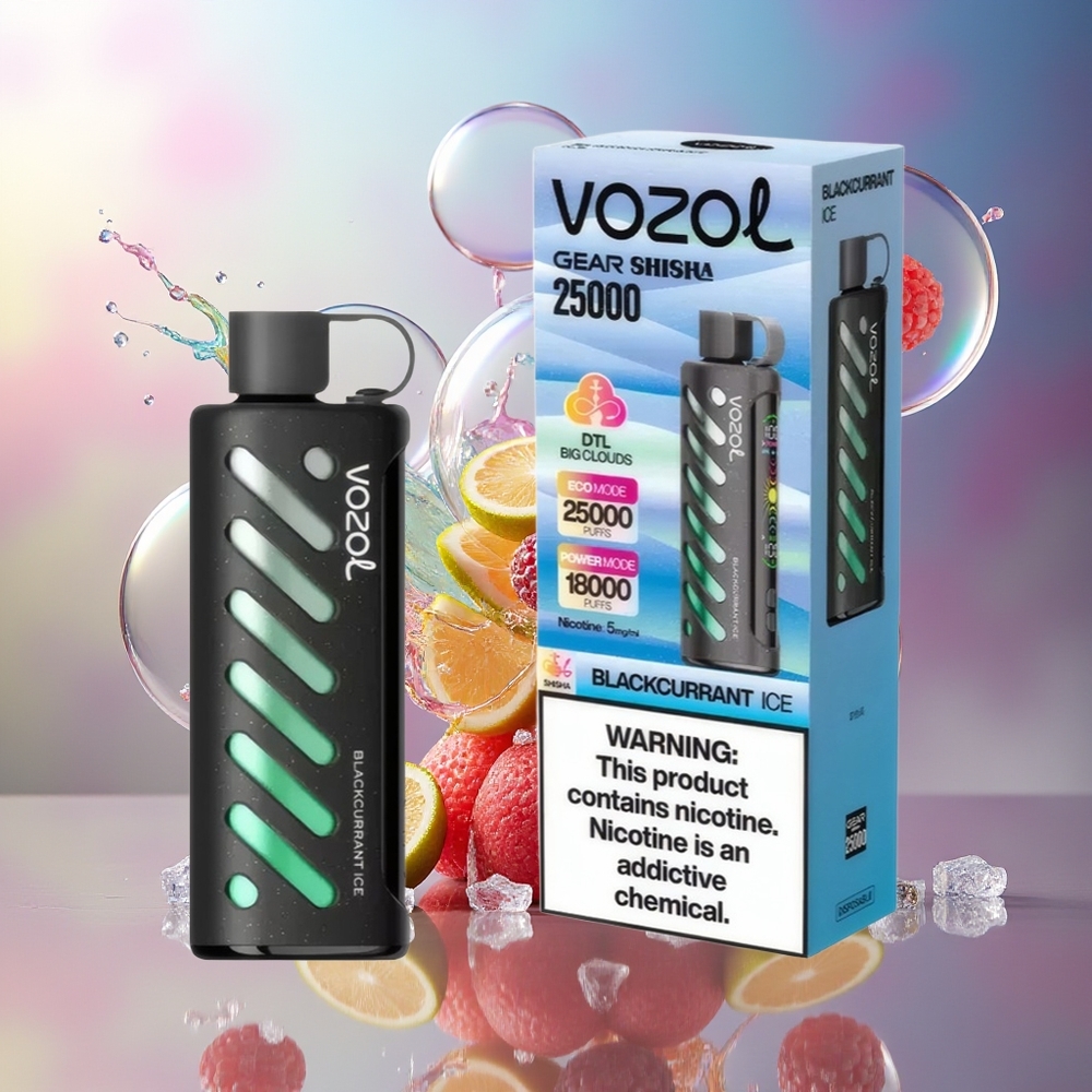 VOZOL Gear Shisha 25000 Puffs Dual Mesh Engros Danmark Solbær Is