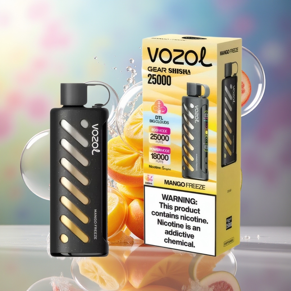 VOZOL Gear Shisha 25000 Puffs Dual Mesh Mango Frost Engros Danmark