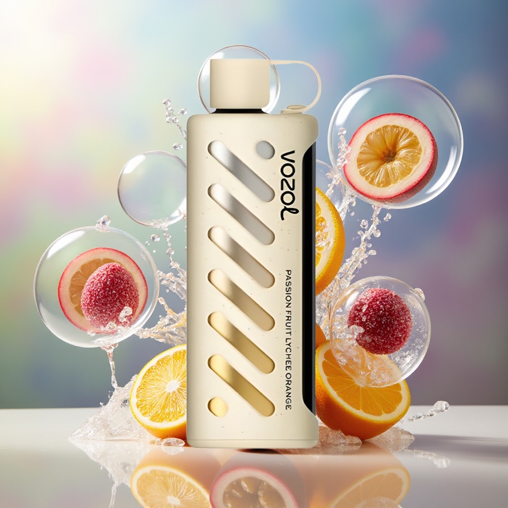 VOZOL Gear Shisha 25000 Puffs Engros Danmark S.i.L.C Tech Passionfrugt Lychee Appelsin