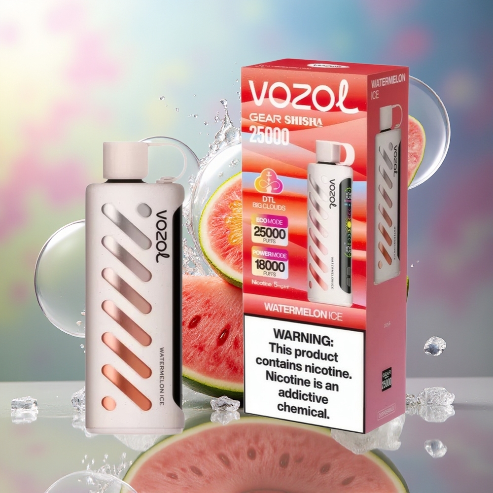 VOZOL Gear Shisha 25000 Puffs Vandmelon Is Engros Danmark Dual Mesh