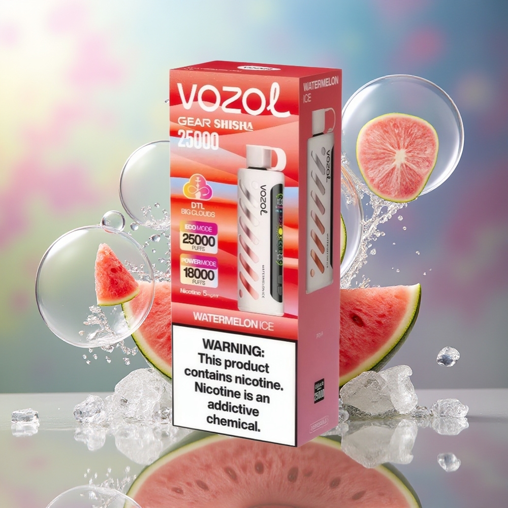 VOZOL Gear Shisha 25000 Puffs Vandmelon Is Engros Danmark Dual Mesh