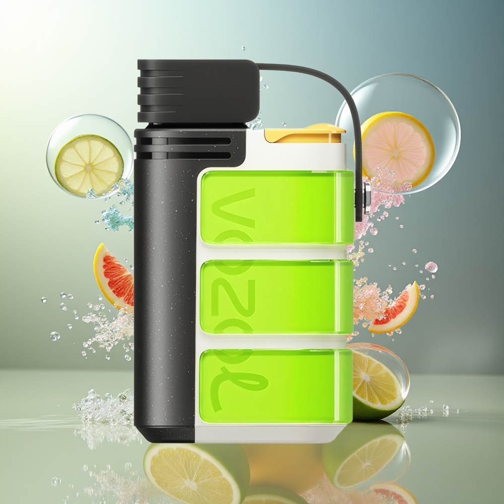VOZOL GEARS 4000C/6000C Engros Danmark Engangs Vape Citrongrøn 6000 Pust