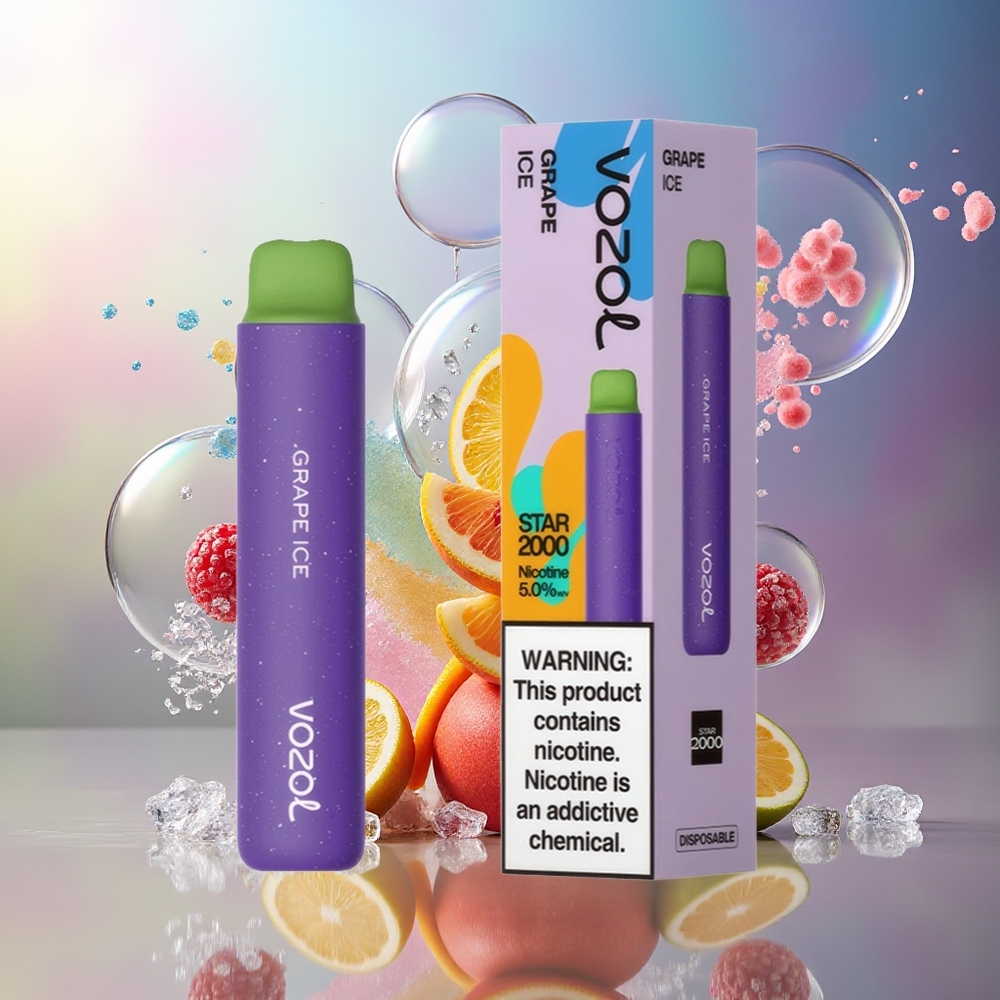 VOZOL STAR 2000 Engros Danmark 2000 Puffs Engangsdamp Vinis Is