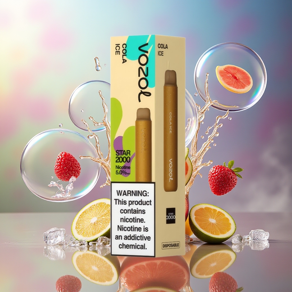 VOZOL STAR 2000 Engros Danmark 2000 Puffs Kolais Engangsdamp