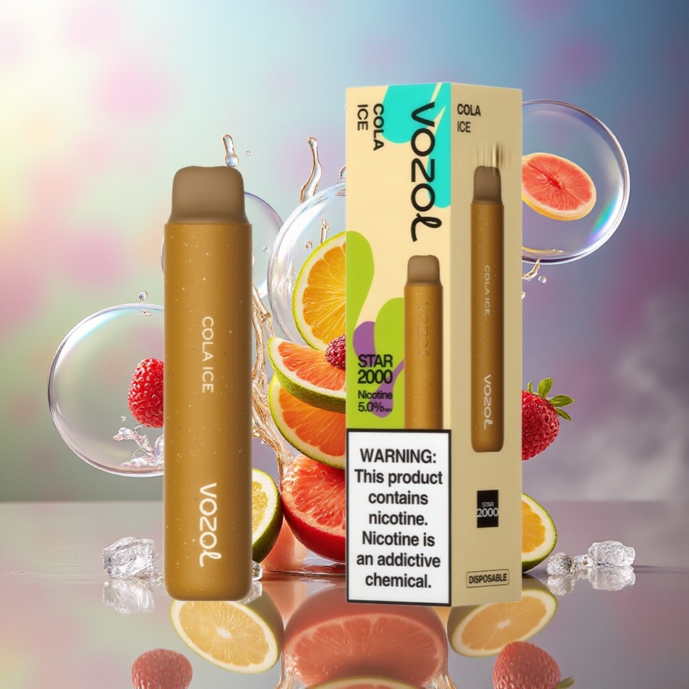 VOZOL STAR 2000 Engros Danmark 2000 Puffs Kolais Engangsdamp