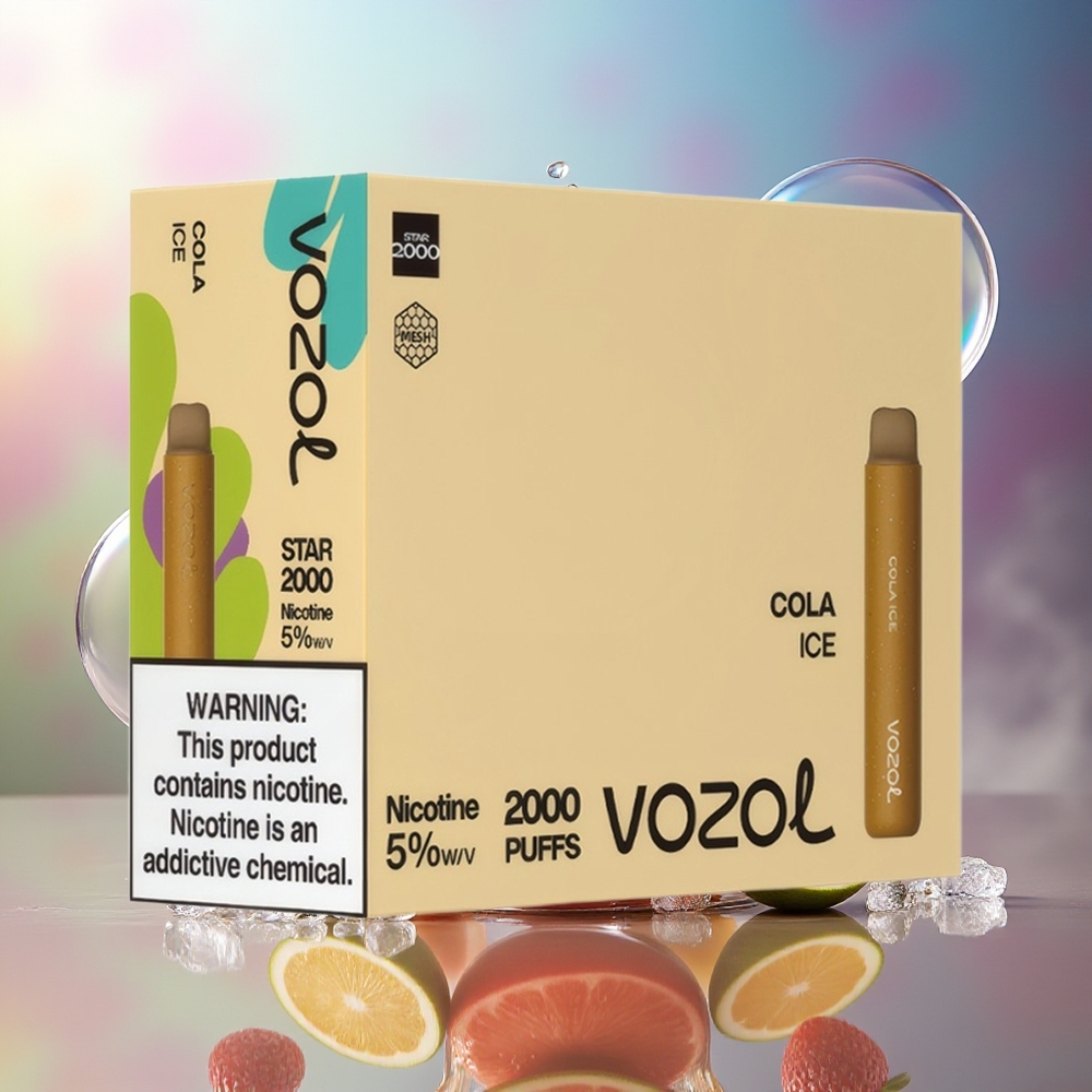 VOZOL STAR 2000 Engros Danmark 2000 Puffs Kolais Engangsdamp