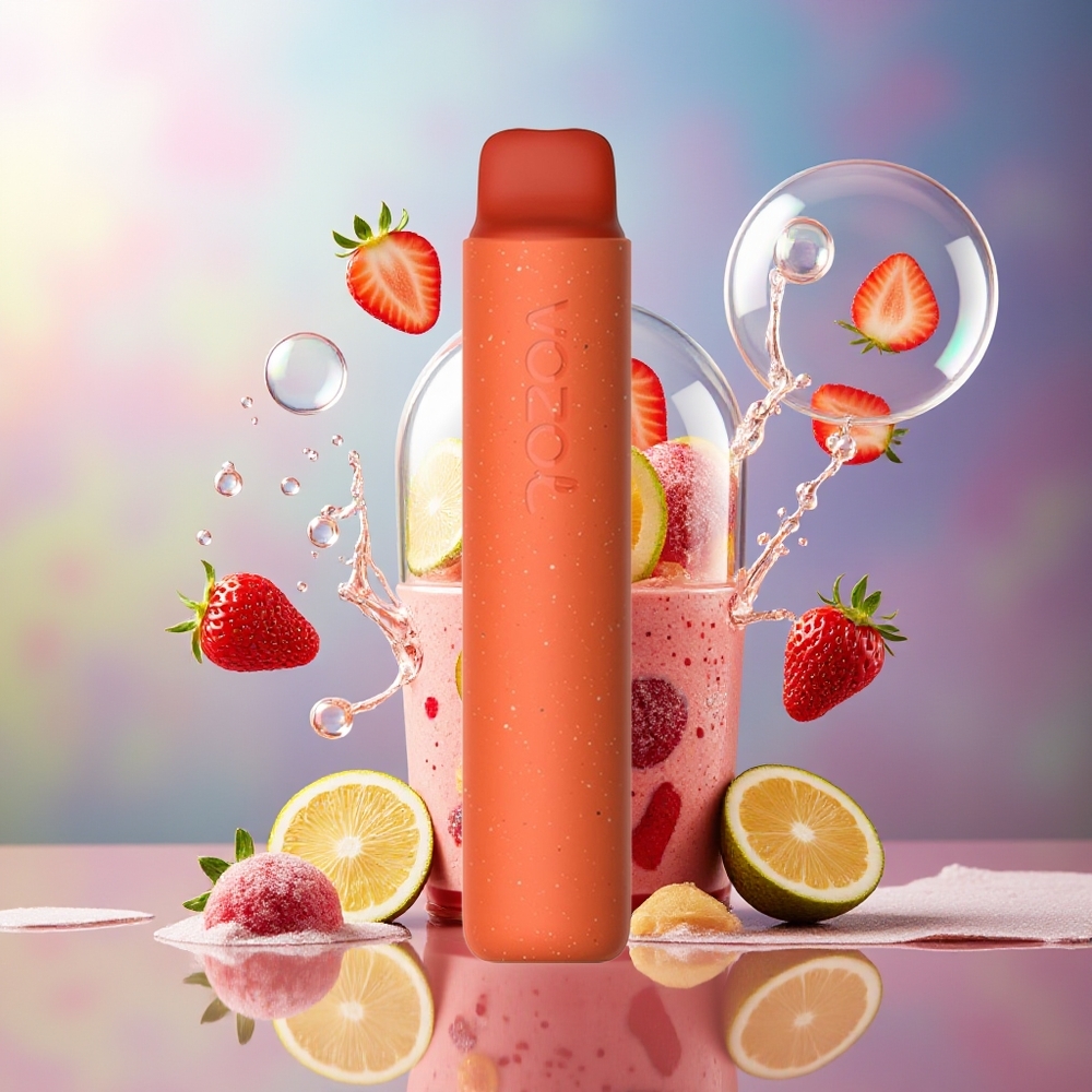 VOZOL STAR 2000 Engros Danmark Jordbær Smoothie Blød Mundstykke 65% PCR Materiale