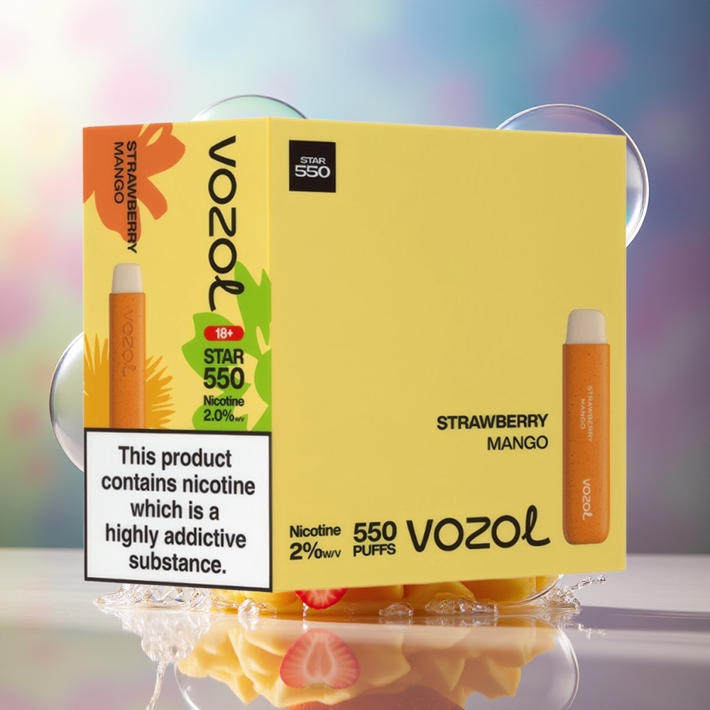 VOZOL STAR 550 Engros Danmark 2ML Jordbær Mango