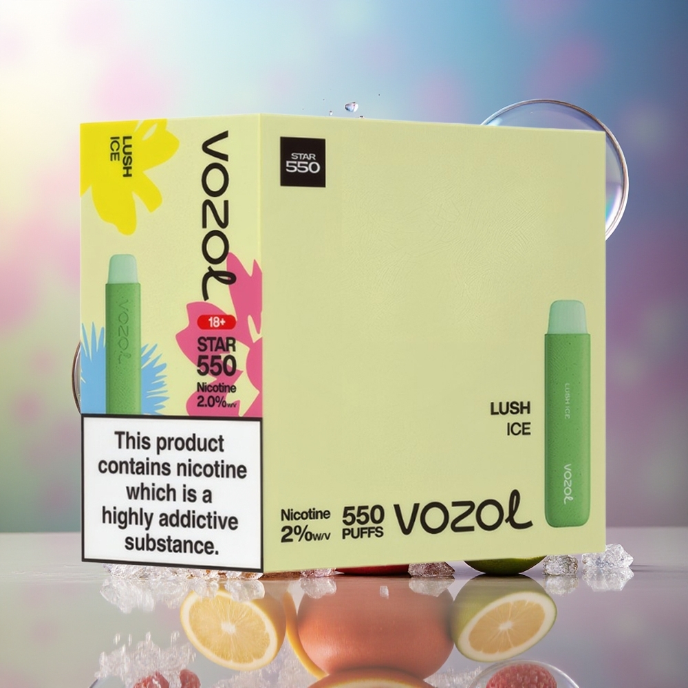 VOZOL STAR 550 Engros Danmark 550 Puffs 2ML Lush Ice (Saftig Is)