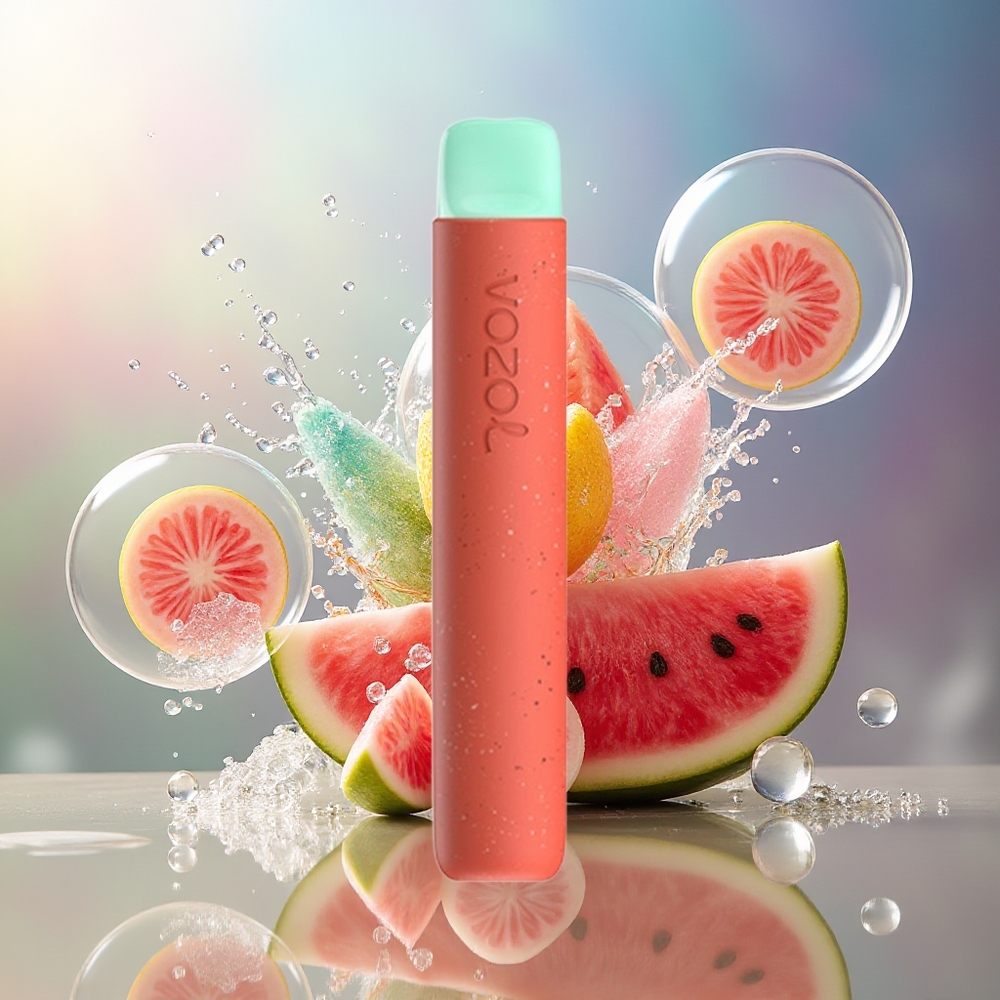 VOZOL STAR 600 Engros Danmark Engangsdamp Litchi Guava Vandmelon 2ML Mesh Coil