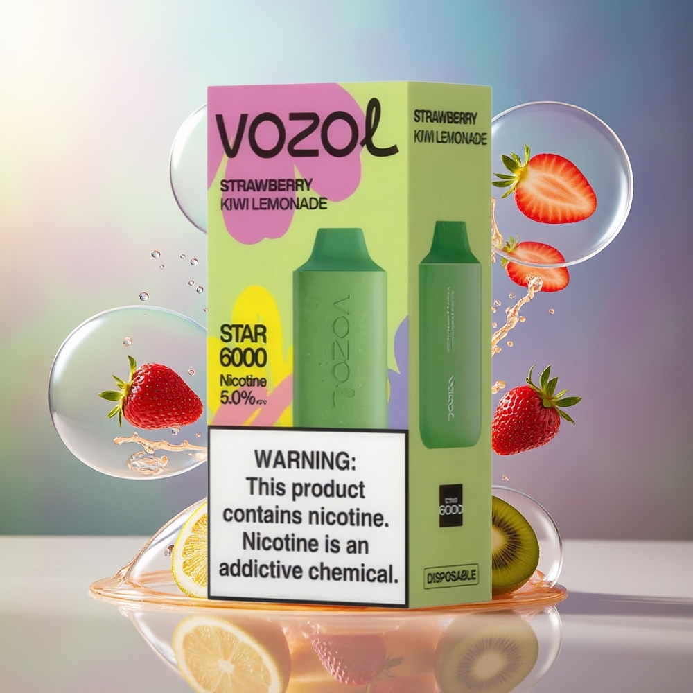 VOZOL STAR 6000 Engros Danmark 14ML Jordbær Kiwi Lemonade Disposable
