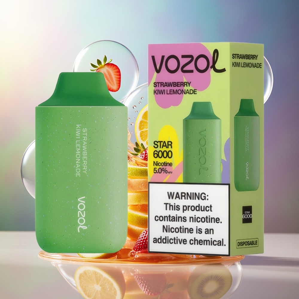 VOZOL STAR 6000 Engros Danmark 14ML Jordbær Kiwi Lemonade Disposable