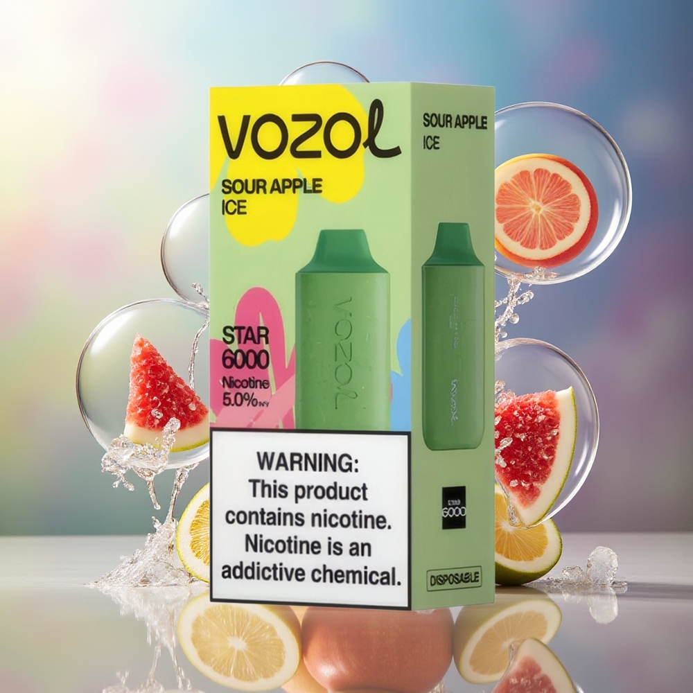 VOZOL STAR 6000 Engros Danmark 14ML Sur Æble Is