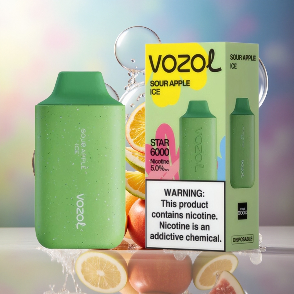VOZOL STAR 6000 Engros Danmark 14ML Sur Æble Is