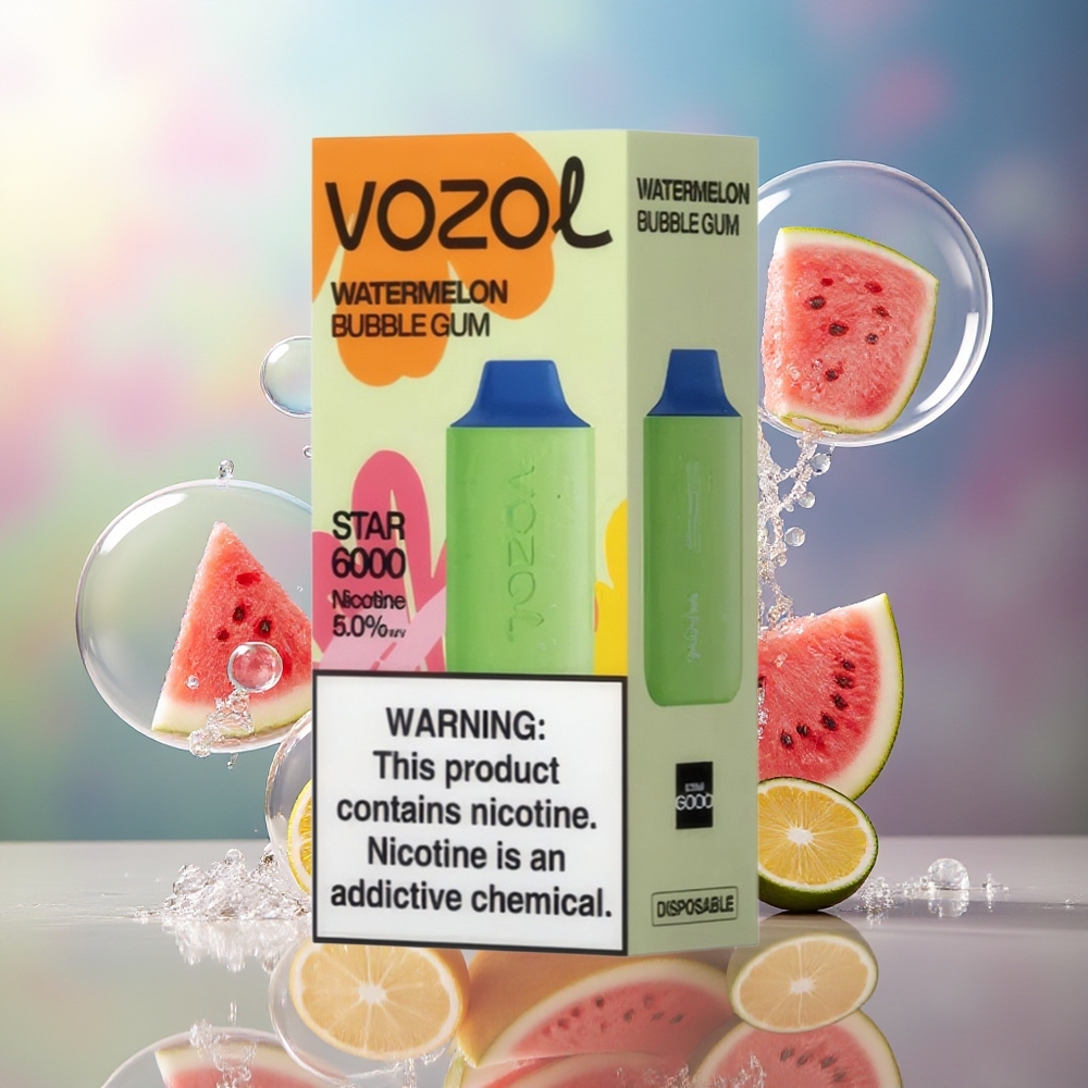 VOZOL STAR 6000 Engros Danmark Engangs Vape Vandmelon Bubblegum 14ML