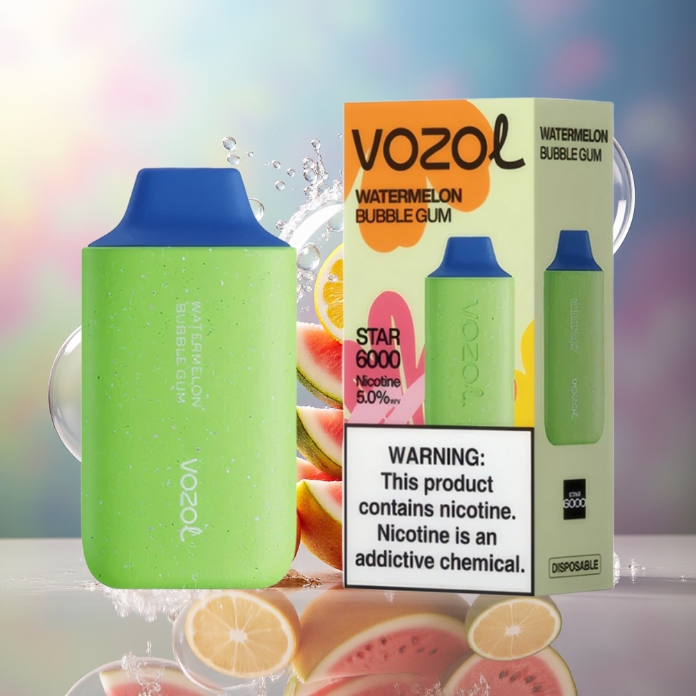 VOZOL STAR 6000 Engros Danmark Engangs Vape Vandmelon Bubblegum 14ML