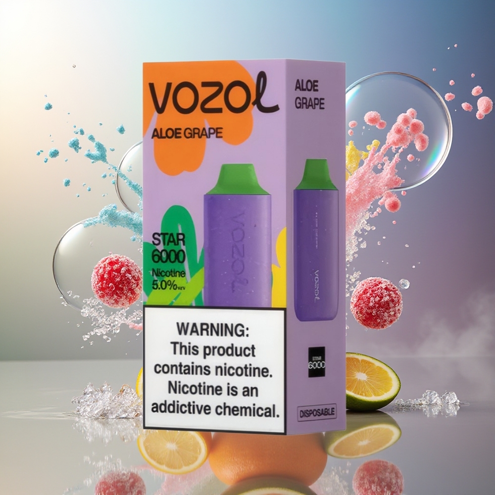 VOZOL STAR 6000 Engros Danmark Engangsvape Aloe Vin 14ML
