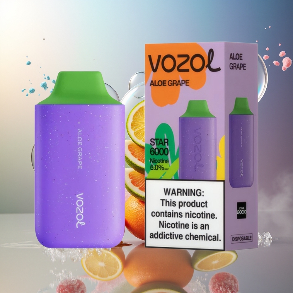 VOZOL STAR 6000 Engros Danmark Engangsvape Aloe Vin 14ML