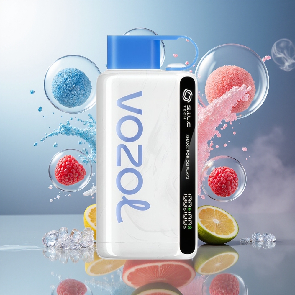 VOZOL STAR 9000/12000 Engbrugs Danmark Blå Hindbær Is Engangsdamp med 650mAh