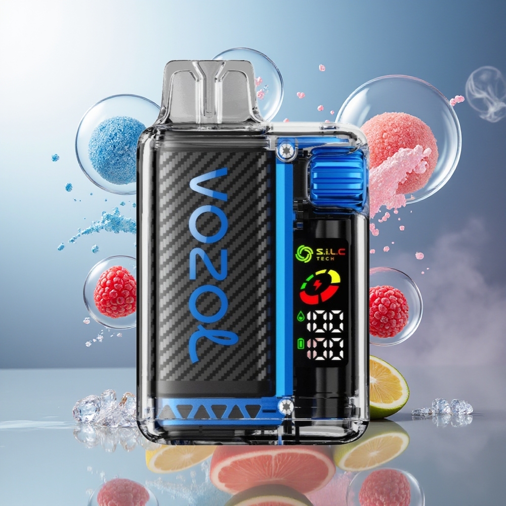 VOZOL Vista 20000 Puffs Blå Hindbær Is OLED Skærm Engros Danmark