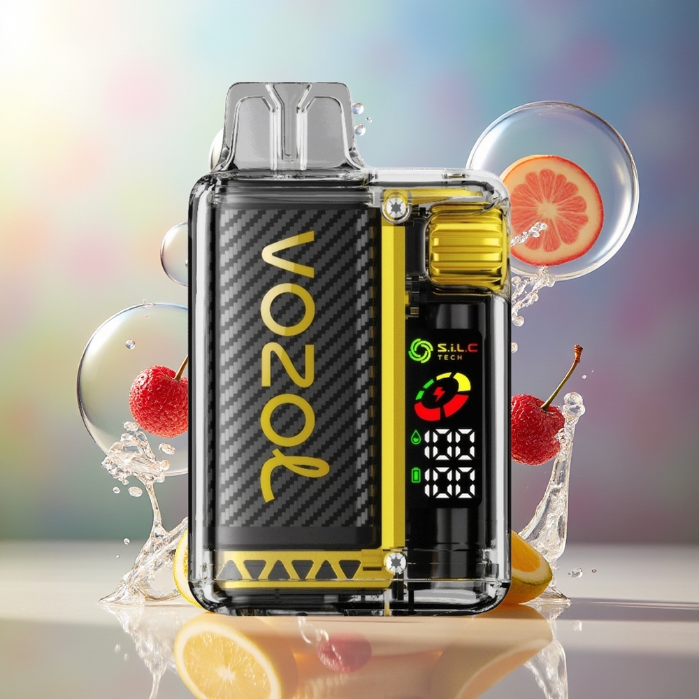VOZOL Vista 20000 Puffs Dragefrugt Banan Kirsebær Engros Danmark med OLED Skærm