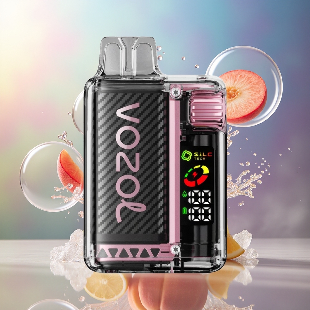 VOZOL Vista 20000 Puffs Fersken Is OLED Skærm Engros Danmark