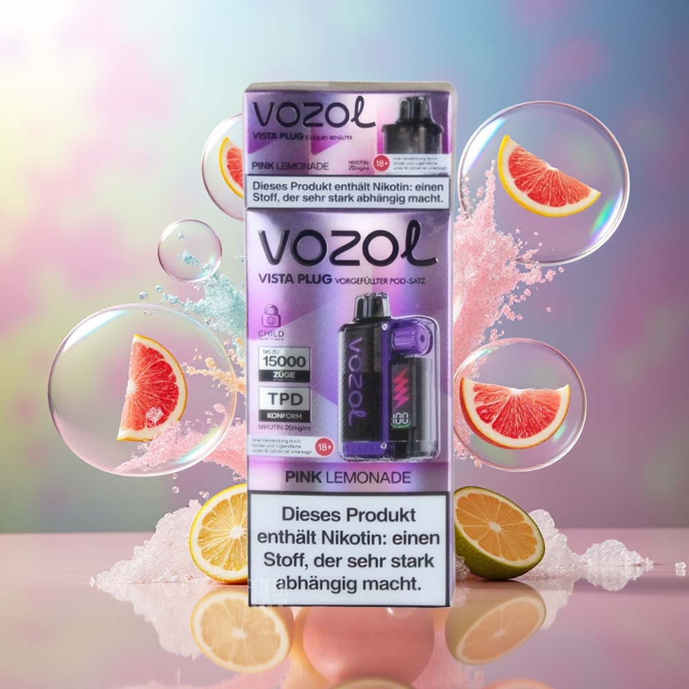 VOZOL VISTA PLUG 6000/10000 Engros Danmark 26 Lækre Smage Pink Lemonade
