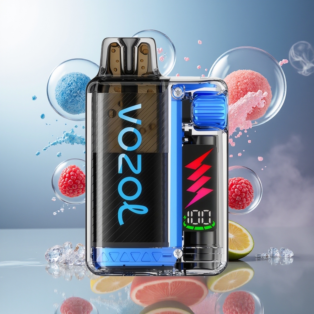 VOZOL VISTA PLUG 6000/10000 Engros Danmark Blå Hindbær Is 360° Smagsfrihed