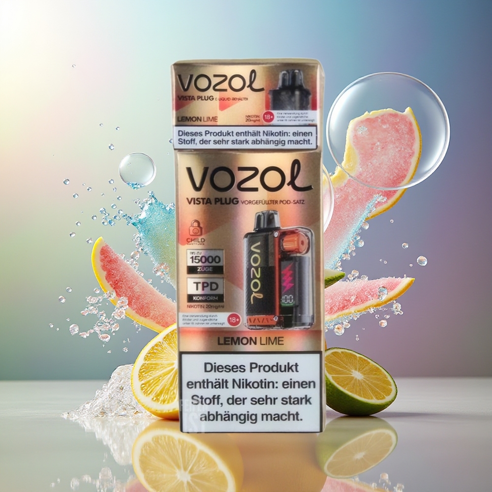VOZOL VISTA PLUG 6000/10000 Engros Danmark Citron Lime 360 Grader Smagsfrihed